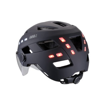 casque District Led faceshield noir mat ML 54-60